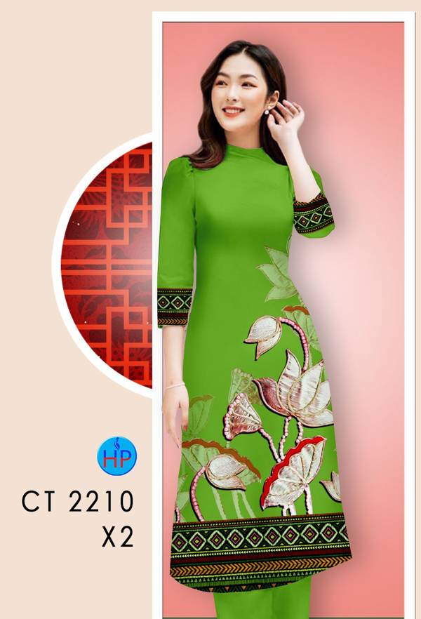 Vải Áo Dài Hoa In 3D AD CT2210 14